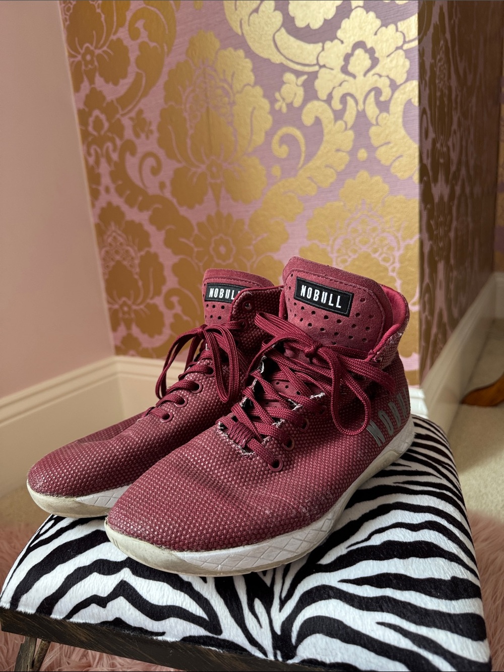 NOBULL Burgundy High-Top Training Sneakers